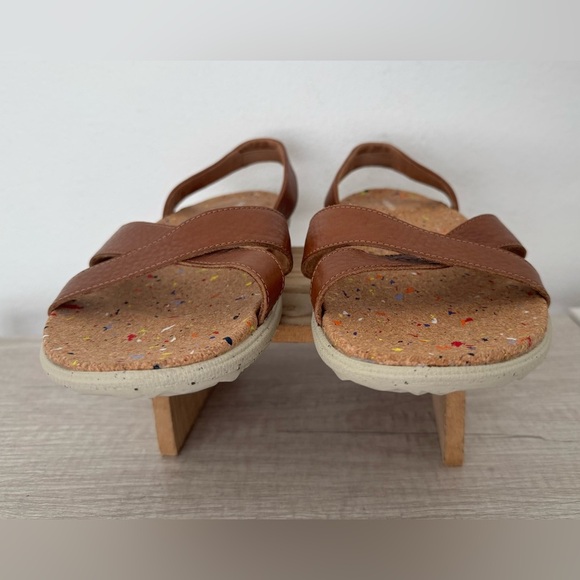 Merrell Syrah Brown Napa Valley Cork Sling Sandals Leather Straps Comfort Sz 10 - Picture 3 of 8